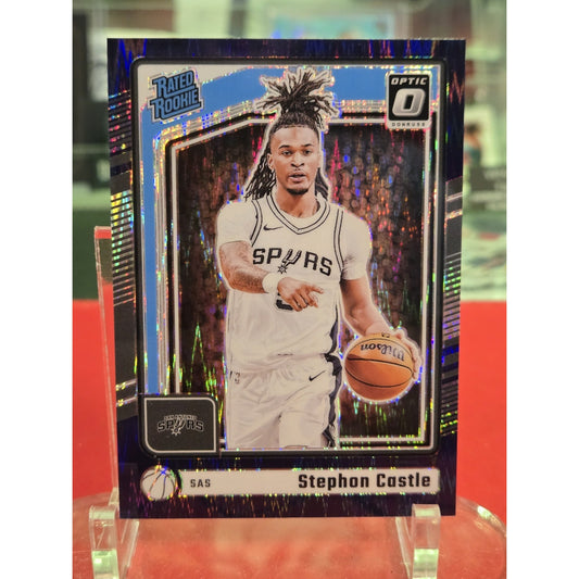 2024-25 Panini Donruss Optic - Rated Rookie Stephon Castle #254 Purple Shock...