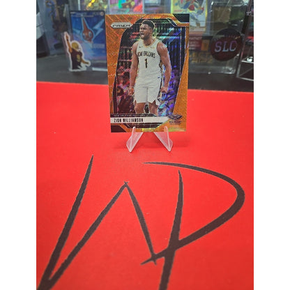 Zion Williamson 2024-25 Panini Prizm Orange Wave SP /60 #10 Pelicans