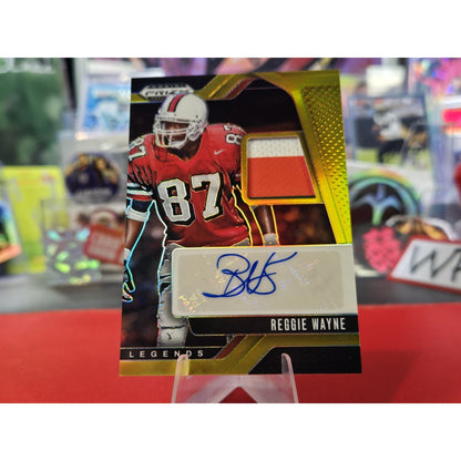 Reggie Wayne /10 Patch Auto 2025 Panini Prizm Draft Legends Miami LPA-RW