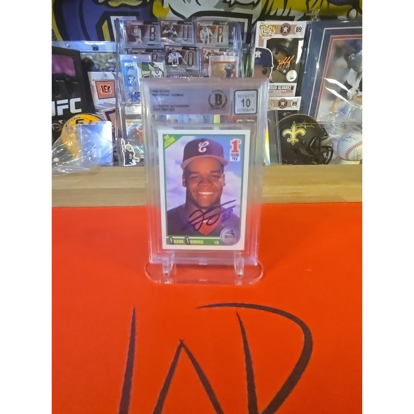 Frank Thomas Rookie Auto Beckett Graded 10 1990 Score #663 RC BGS 10