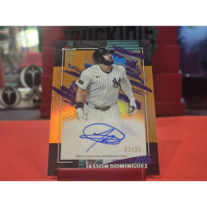 2026 Topps Finest Jasson Dominguez Orange Refractor Auto Autograph #13/25