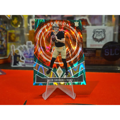 2025 Tyler Shough #6 Green Seismic /25 Panini Prizm (RC)