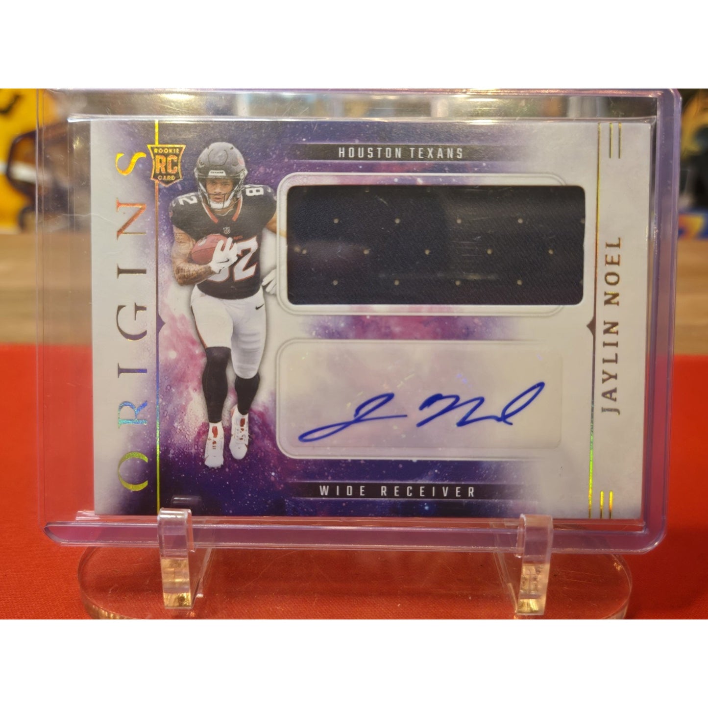 Jaylin Noel 2025 Origins Rookie Patch Auto Houston Texans