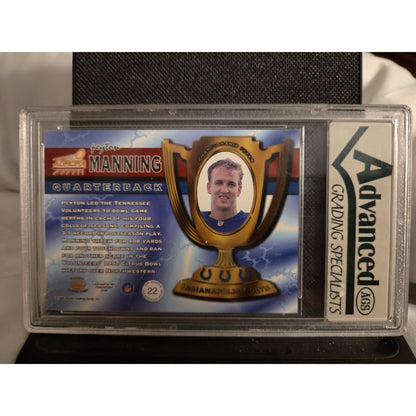 Peyton Manning RC 1998 Pacific Aurora #22 Championship Fever AGS 10 Colts NFL