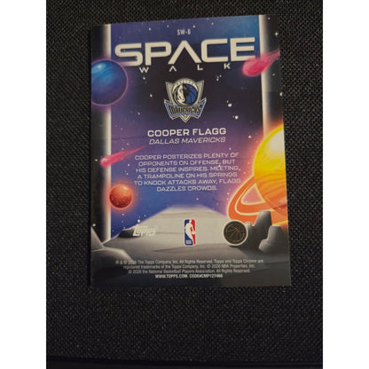 Cooper Flagg Rc 2025-26 Topps Cosmic Chrome - Space Walk SW-6