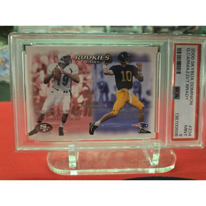 Tom Brady RC 2000 Skybox Dominion - Rookies Pairs With Giovanni Carmazzi #234