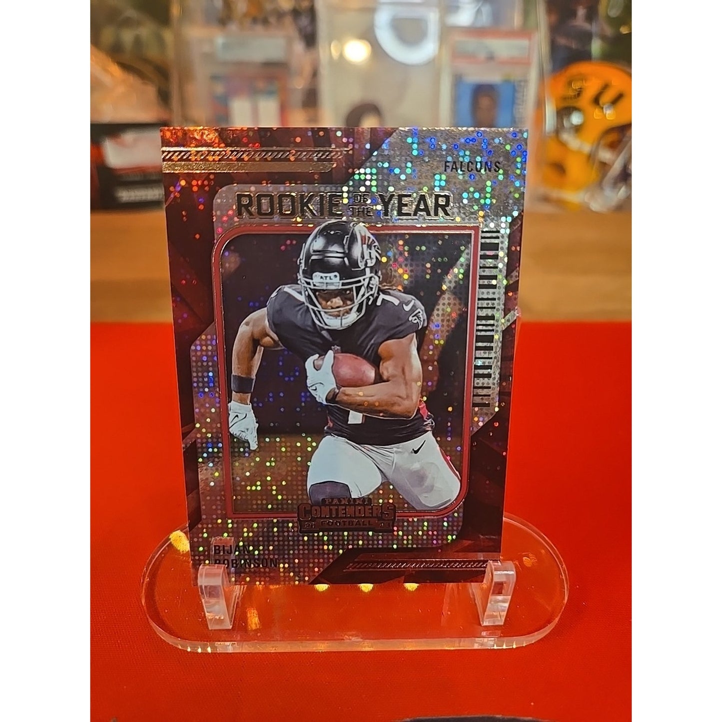 2023 Panini Contenders - Rookie of the Year Contenders Bijan Robinson #3 (RC)