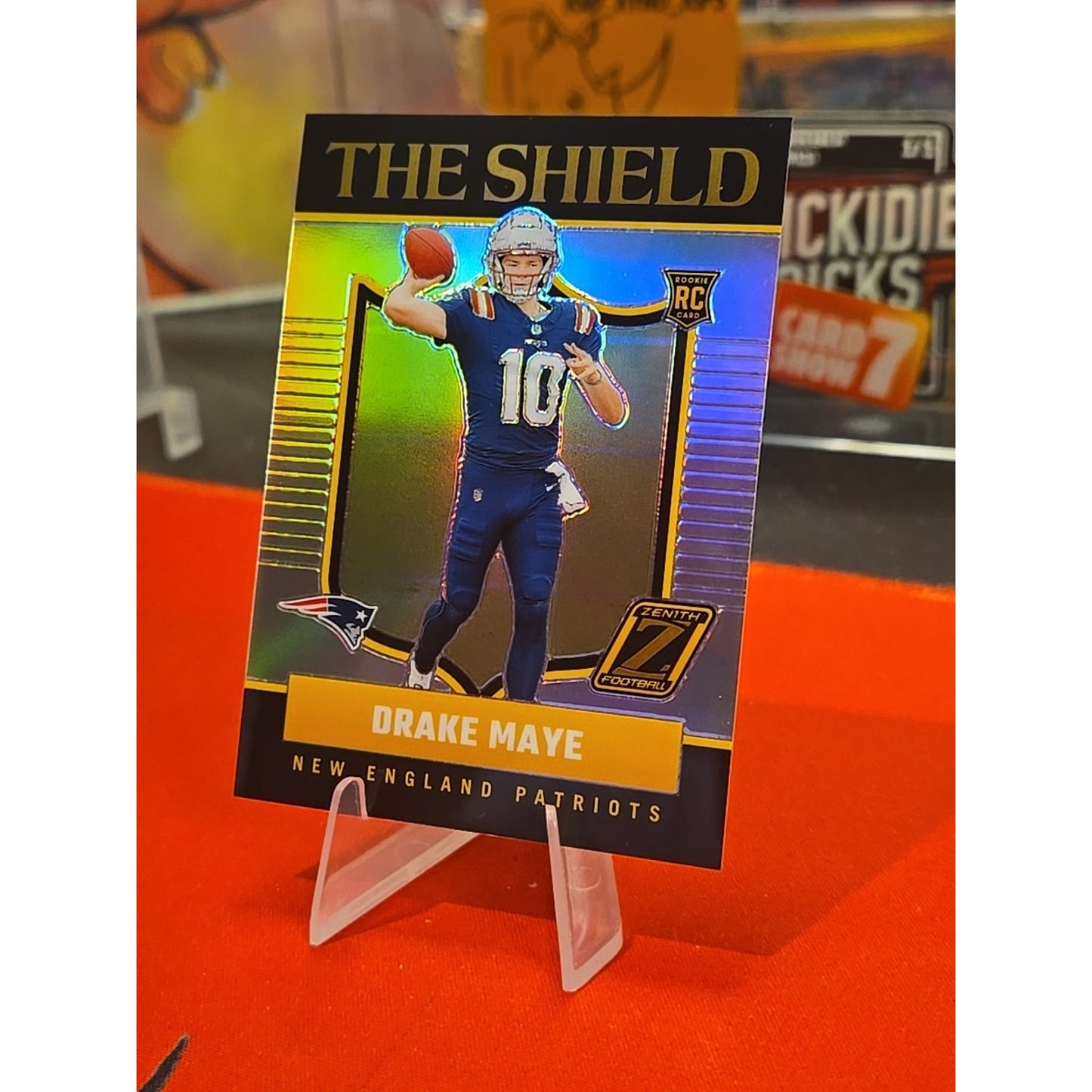 Drake Maye RC Case Hit 2024 Panini Zenith The Shield Silver Prizm Holo