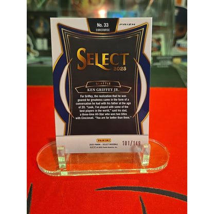 KEN GRIFFEY JR. 2025 Select Baseball #33 CONCOURSE RED PRIZM /149 Mariners