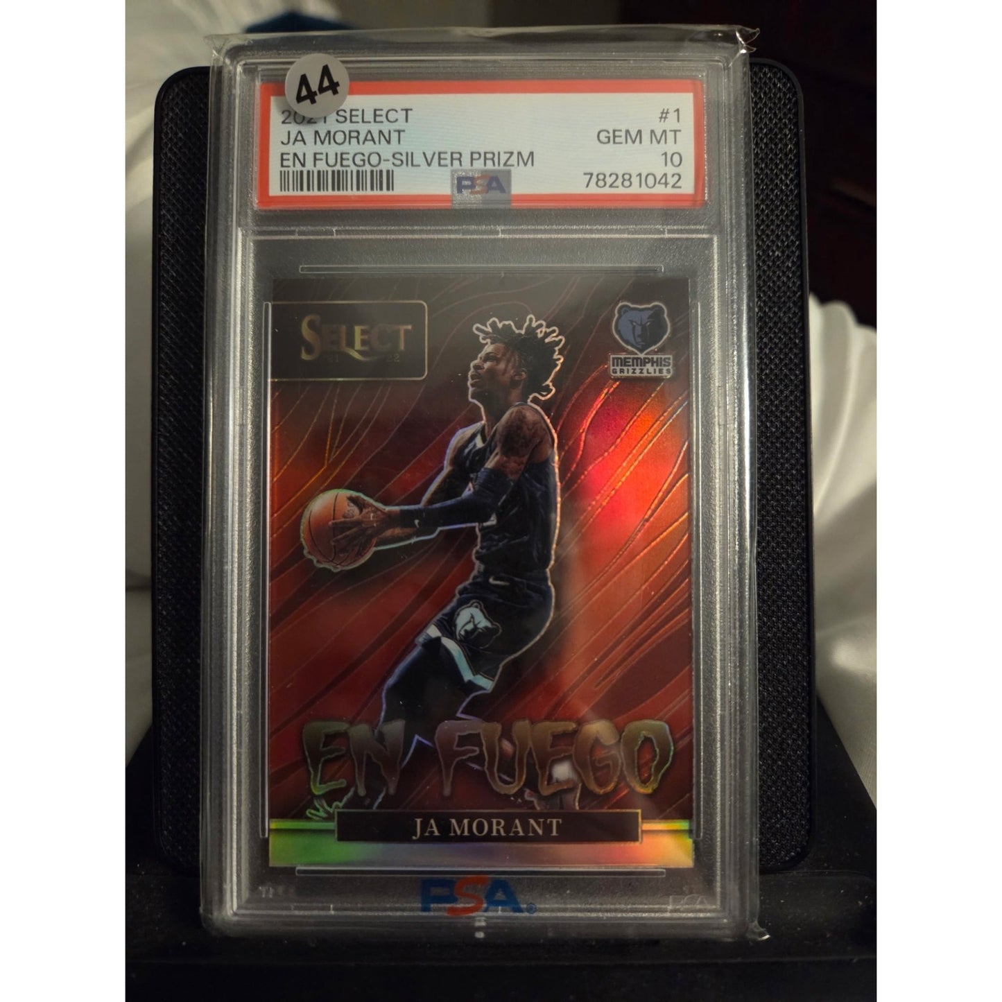 Ja Morant 2021-22 Panini Select - En Fuego #1 Silver Prizm PSA 10 Gem Mint