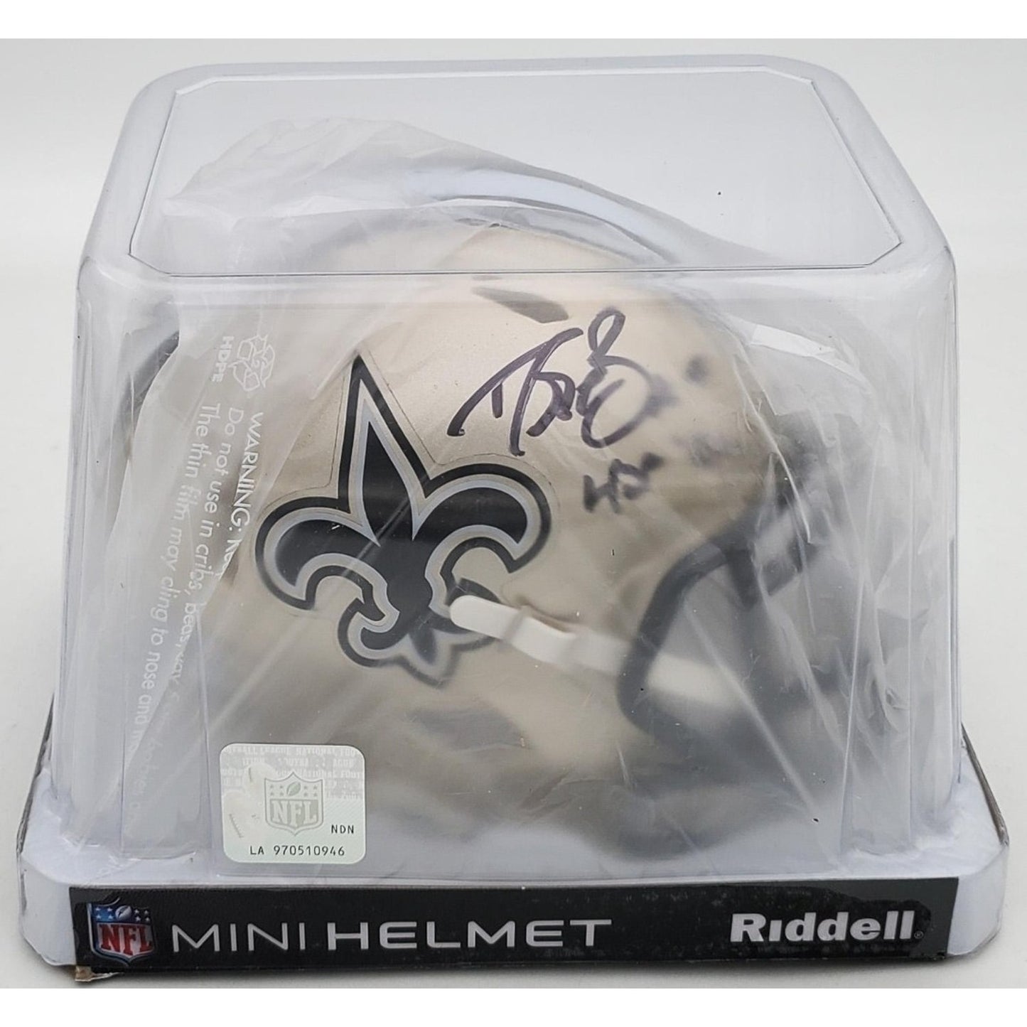 Drew Brees Signed New Orleans Saints Mini Speed Helmet HOF 26 BAS