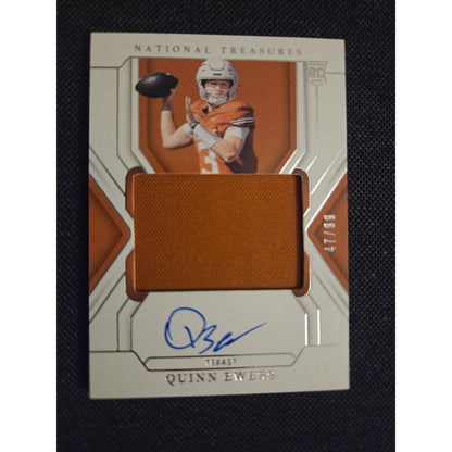 Quinn Ewers /99 Patch Auto 2025 Panini National Treasures Collegiate