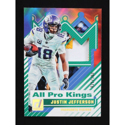 Justin Jefferson Patch /100 2025 Donruss All Pro Kings Jerseys Studio