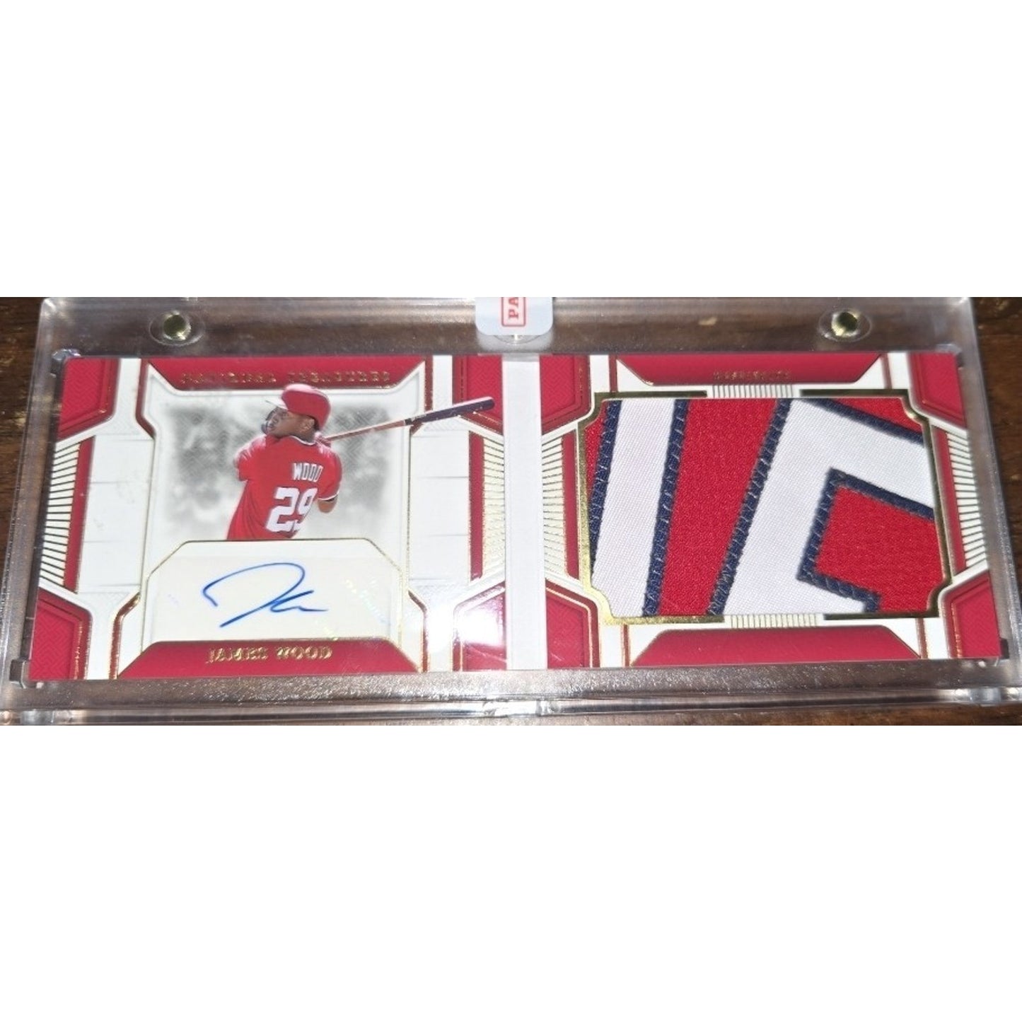 James Wood /35 Patch Auto 2025 National Treasures Jumbo Signature Material Book