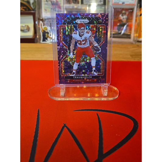 Travis Kelce /35 Purple 2021 Panini Prizm - #189 No Huddle Prizm