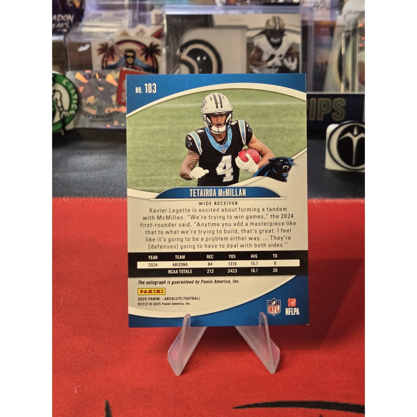 Tetairoa McMillan Rc Auto 2025 Panini Absolute - Rookies #183 Signatures