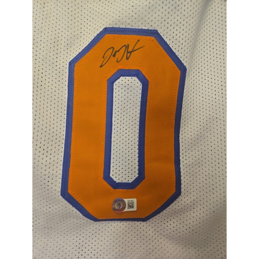 Donte DiVincenzo Signed New York Knicks Custom Jersey Beckett Witness BAS COA