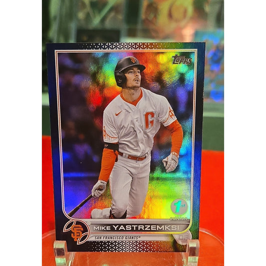Mike Yastrzemski /25 Error Card 2022 Topps Series 1 1st Edition #103 Name Error