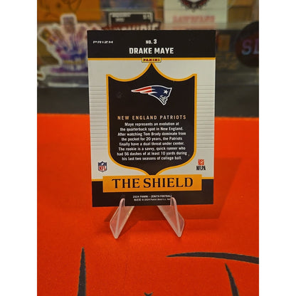 Drake Maye RC Case Hit 2024 Panini Zenith The Shield Silver Prizm Holo
