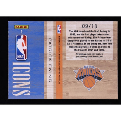 Patrick Ewing /10 Patch 2009-10 Absolute Memorabilia Nba Icons Prime Materials