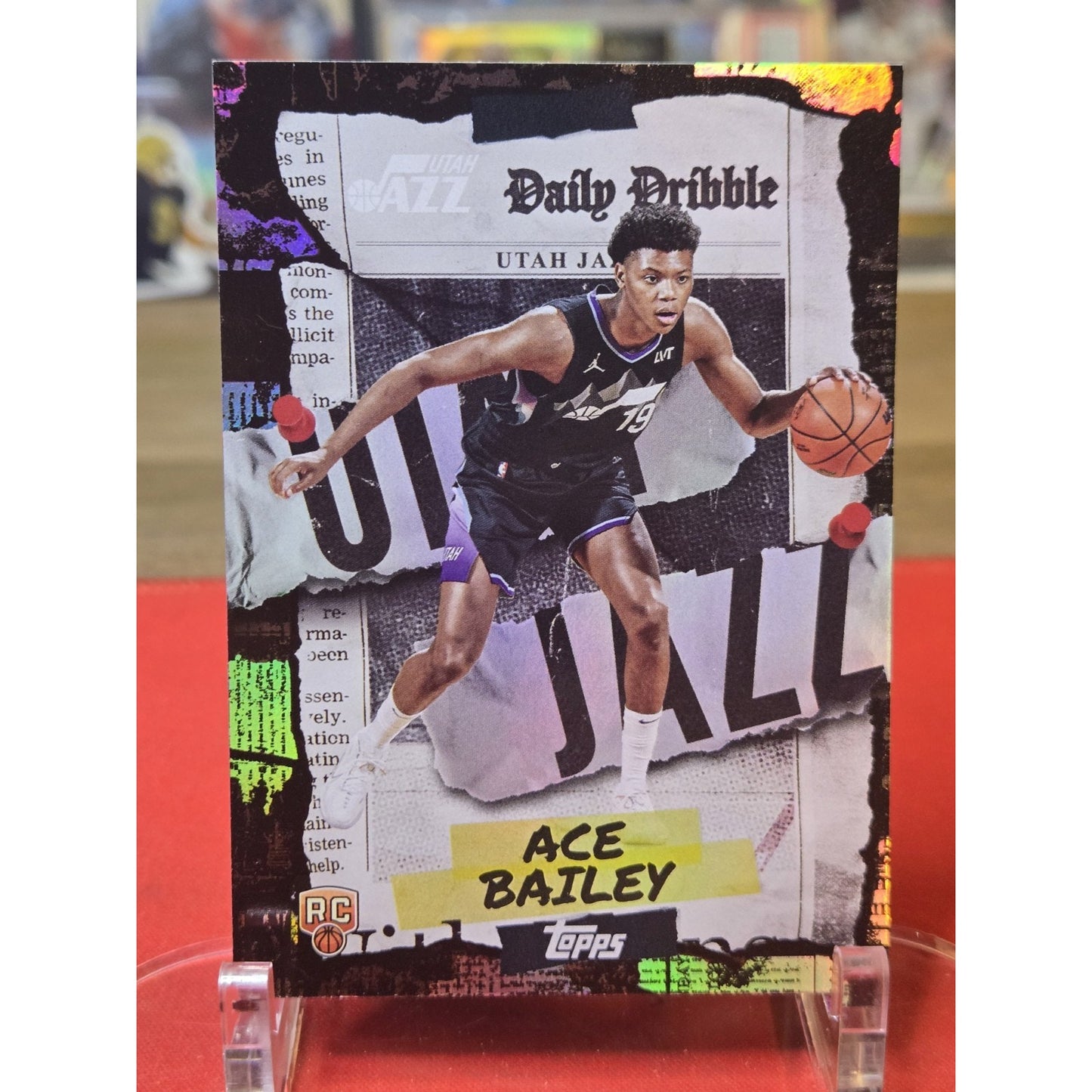 2025 Topps Refractor Ace Bailey RC Rookie Daily Dribble SP Jazz #DD-35 Foil