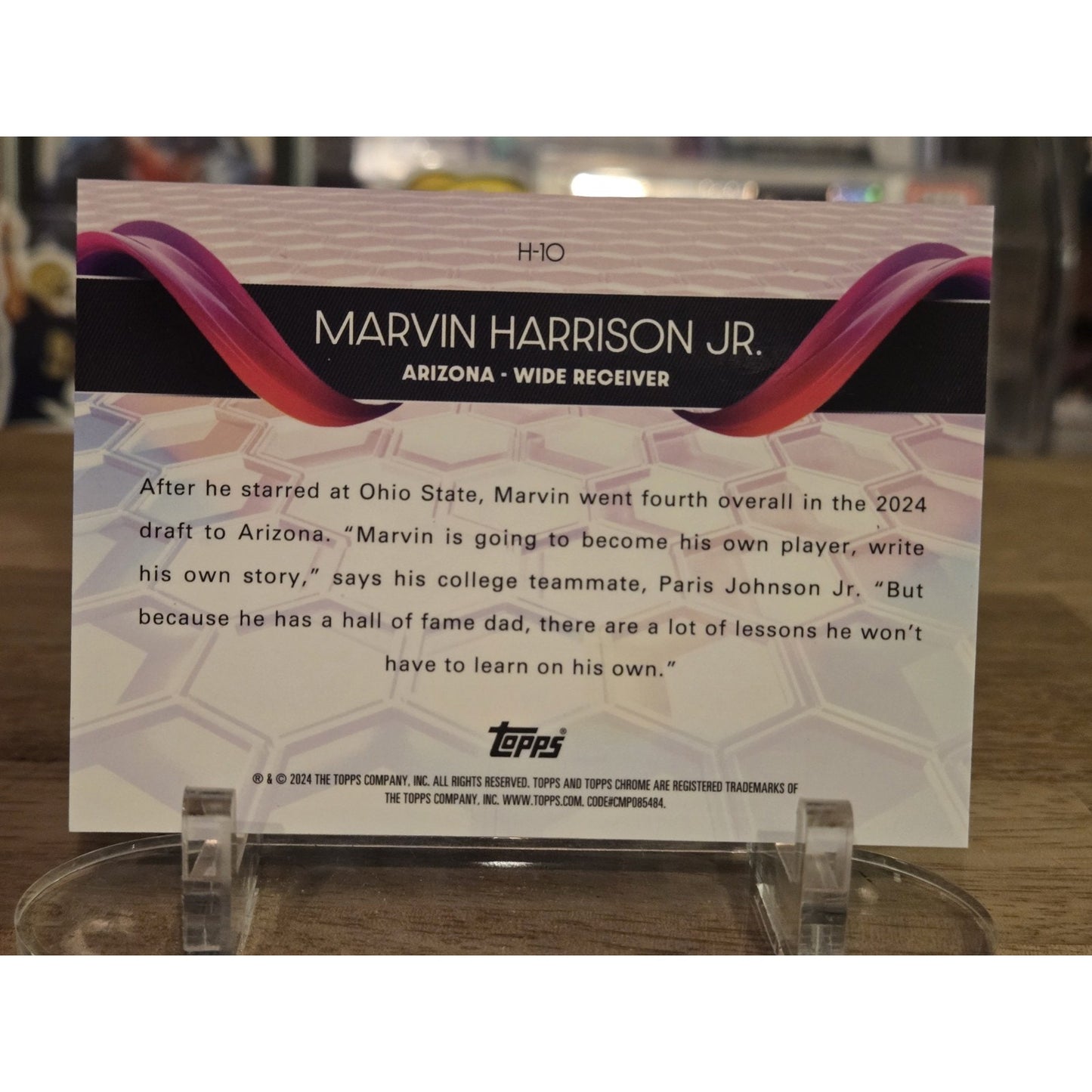 Marvin Harrison Jr Case Hit 2024 Topps Chrome RC Rookie Helix H-10 SSP