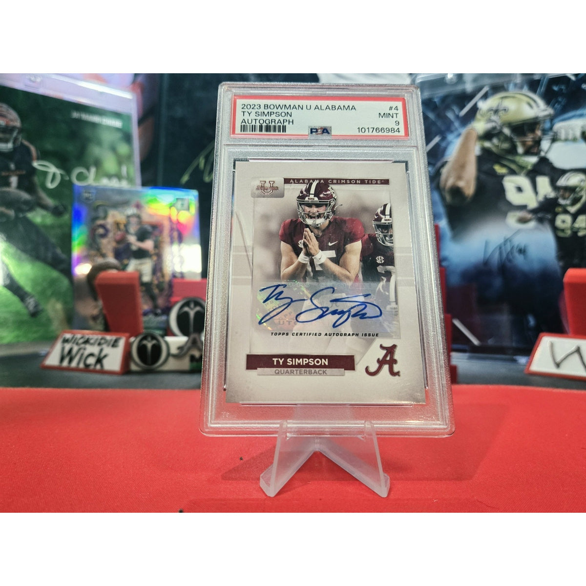 Ty Simpson Auto 2023 Bowman University Alabama Crimson Tide - #4