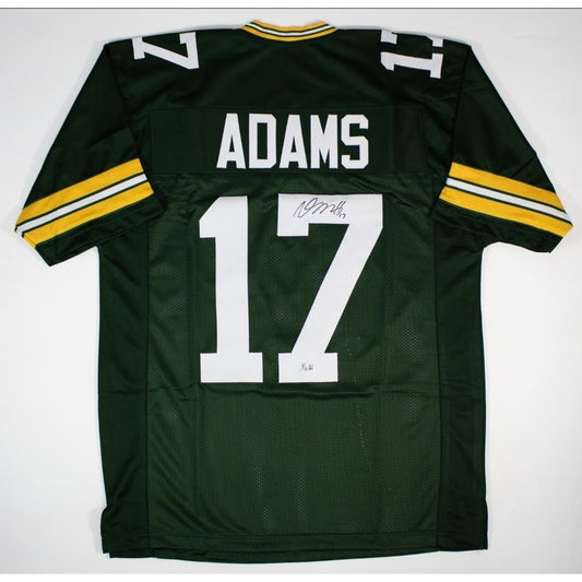 Davante Adams Autographed Custom Green Jersey JSA Authenticated