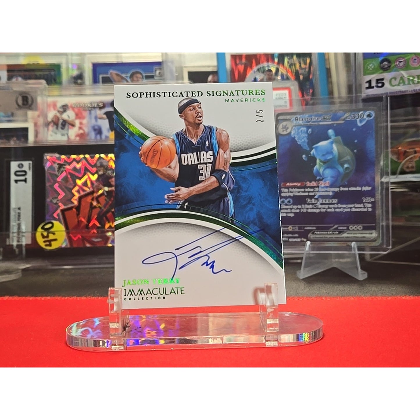 Jason Terry /5 Auto 2024 Panini Immaculate Green Sophisticated Auto