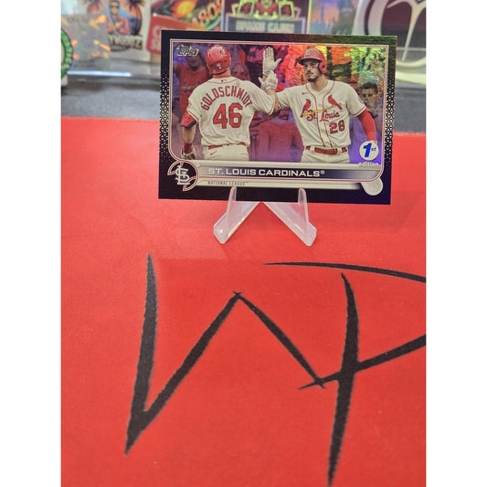 St. Louis Cards Black Refractor /25 Parallel 2022 Topps Series 1 1st Edition