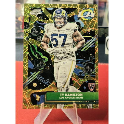 Ty Hamilton 2025 Topps Cosmic Chrome Rookie Gold Interstellar Refractor /50 #160