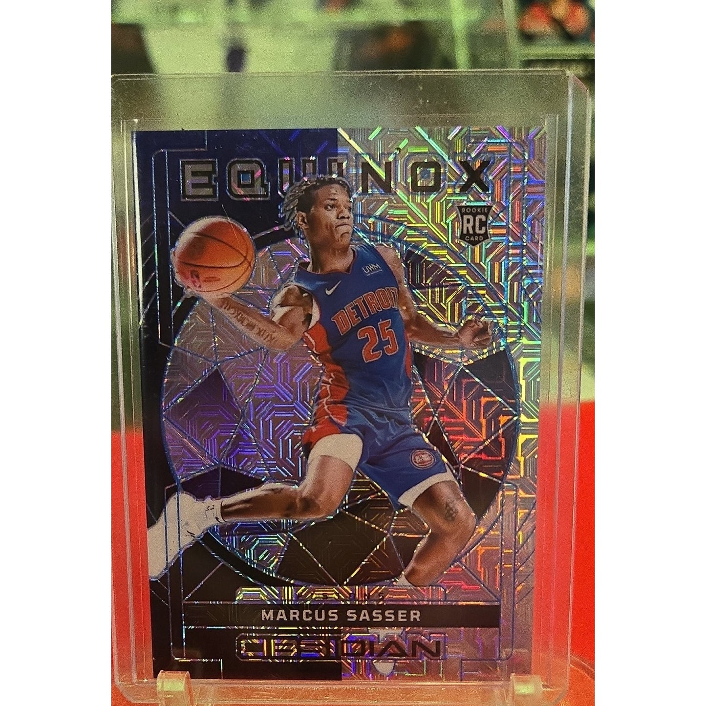 Marcus Sasser /5 Rc - 2023-24 Panini Obsidian Equinox #3 Electric Etch Deep Sea