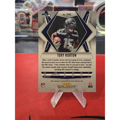 Tory Horton rc Auto 2025 Panini Phoenix - Red Prizm Rookie Seattle Seahawks