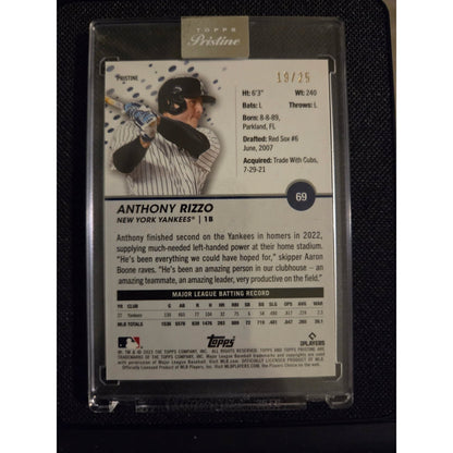 Anthony Rizzo /25 Orange Refractor 2023 Topps Pristine - #69