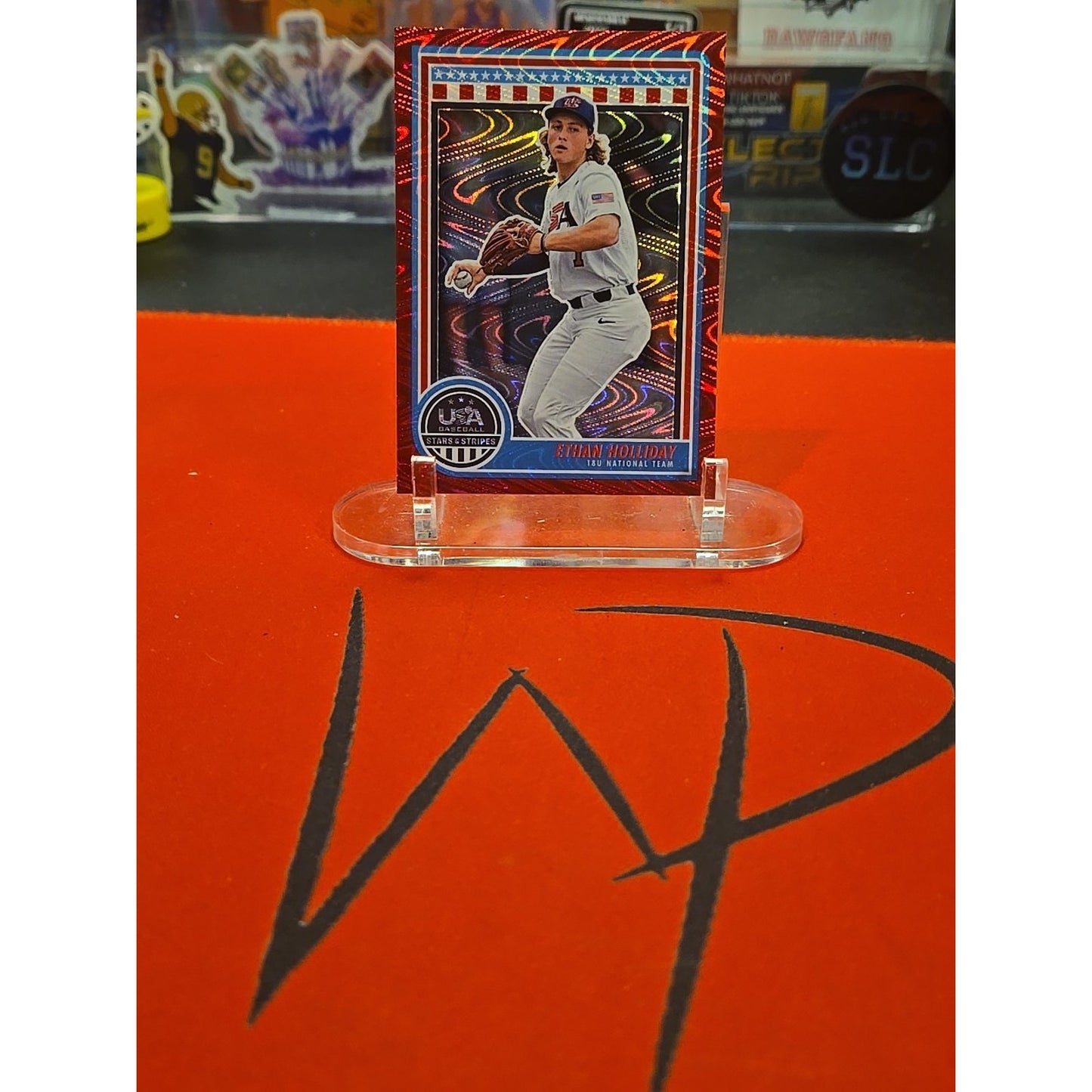 2025 Panini Stars and Stripes - Ethan Holliday #14 Red Swirl /249 (RC)