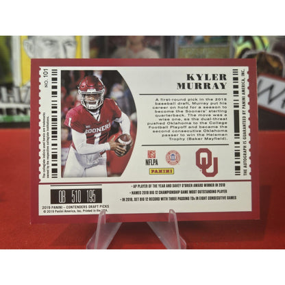 Kyler Murray /25 Auto 2019 Panini Contenders Draft Picks Bowl Ticket Rookie