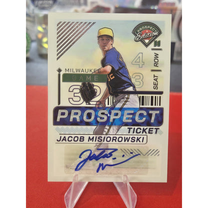 Jacob Misiorowski 2024 Panini Prospect Edition Ticket AUTO - Brewers