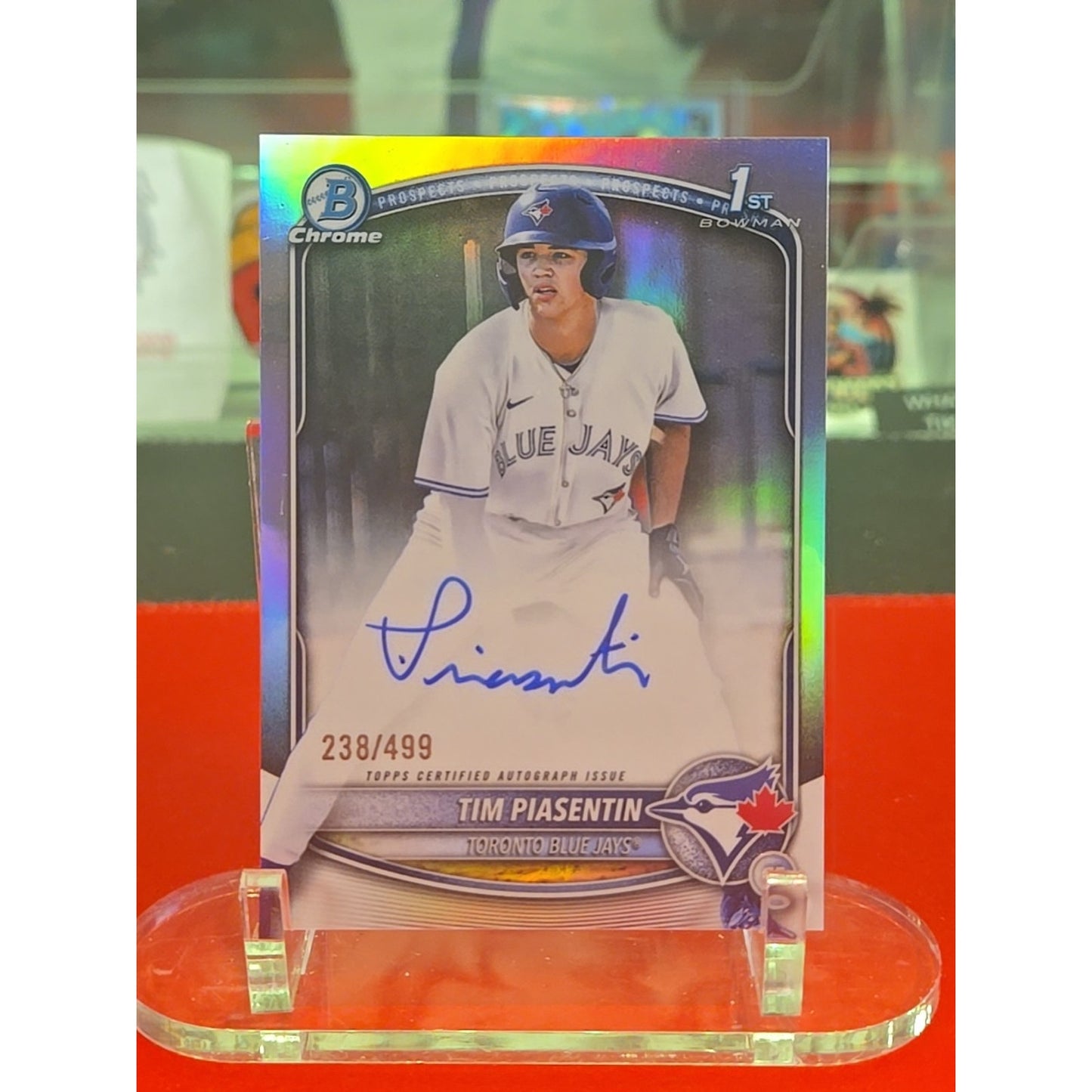 2025 Tim Piasentin Bowman Draft Chrome Refractor Auto 235/499