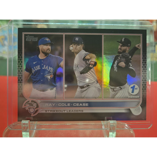 2022 Topps Series 1 1st Edition - League Leaders Cole, Cease, Ray Black