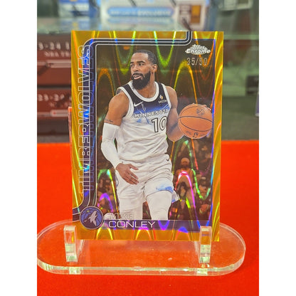 2025-26 Topps Chrome NBA (Gold) Mike Conley /50 Timberwolves
