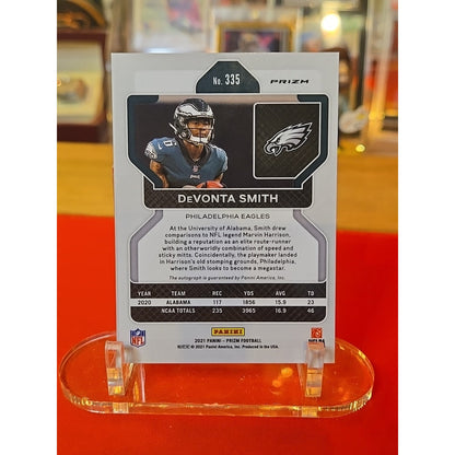Devonta Smith Auto RC 2021 Panini Prizm #335 Pink Prizm