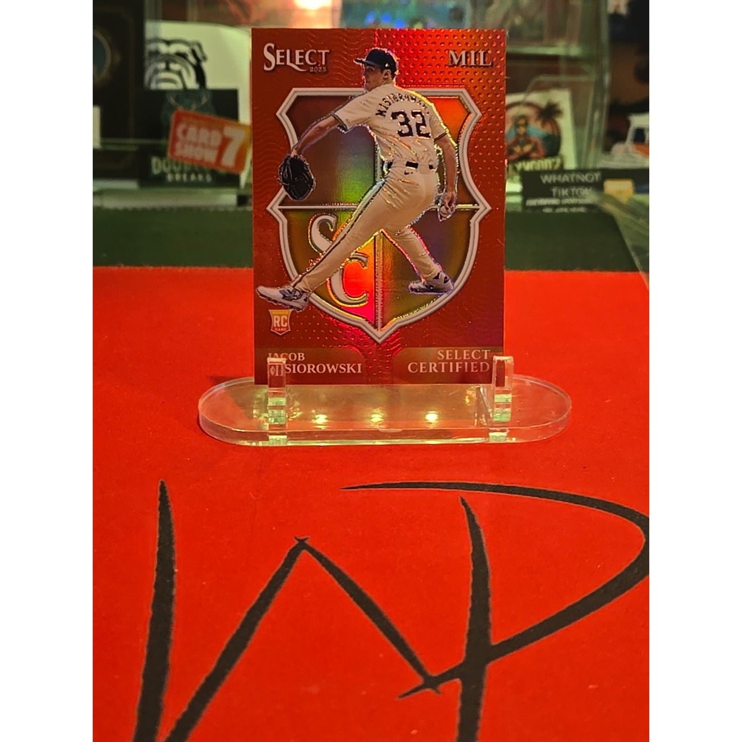 2025 Panini Select Jacob Misiorowski RC Certified Red Prizm #79/99 Brewers