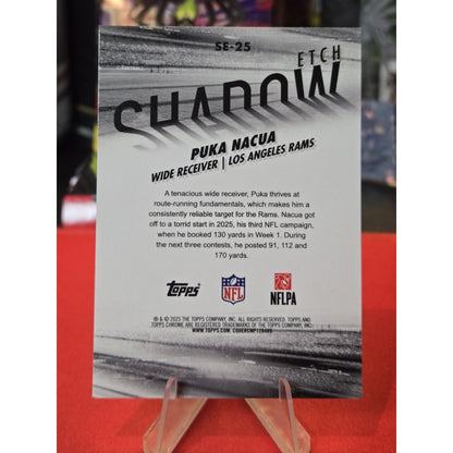 Puka Nacua 2025 Topps Chrome Football Shadow Etch Case Hit