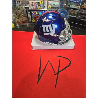 Malik Nabers New York Giants Signed Mini Helmet - Fanatics