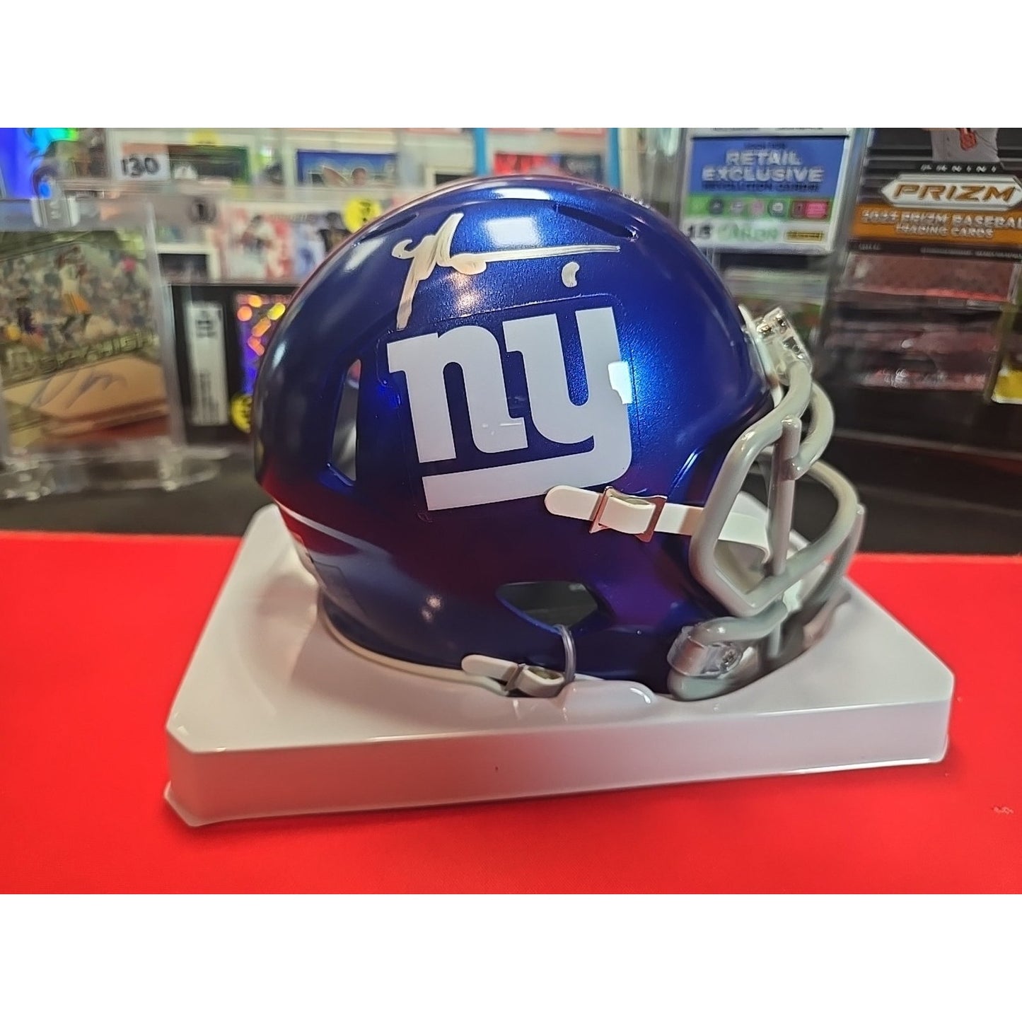 Malik Nabers New York Giants Signed Mini Helmet - Fanatics