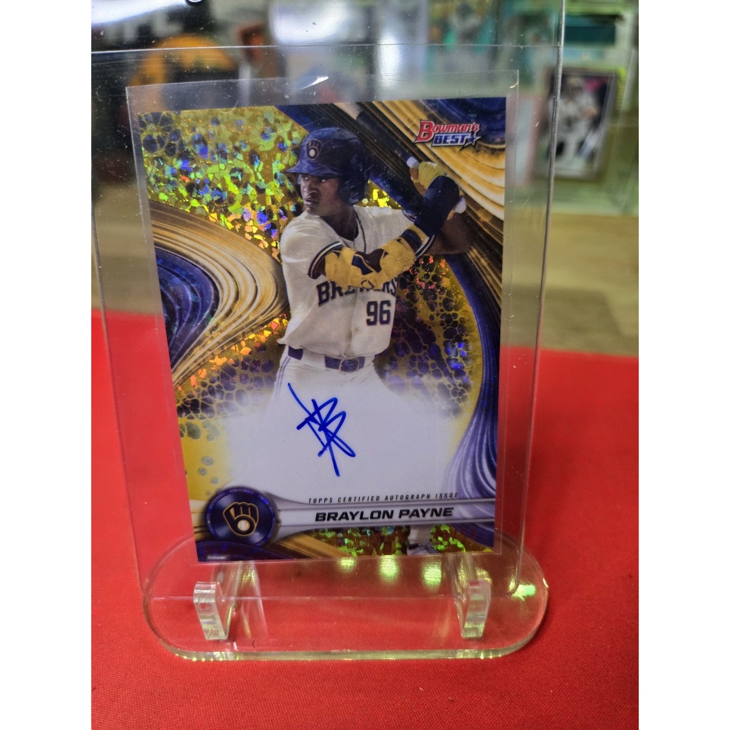 Braylon Payne /50 Gold Auto 2024 Bowman's Best Best of 2024 Auto #B24-BP Gold