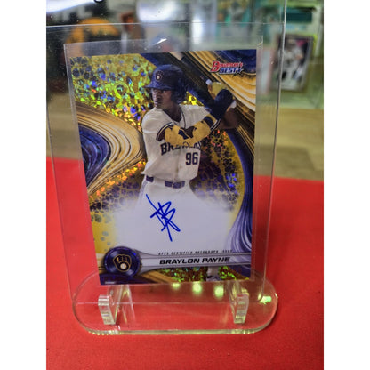 Braylon Payne /50 Gold Auto 2024 Bowman's Best Best of 2024 Auto #B24-BP Gold
