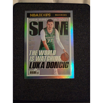 Luka Doncic 2021-22 Panini Hoops Basketball Slam Holo Mavericks SSP