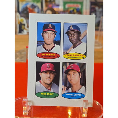 Ryan, Robinson, Mike Trout, Shohei Ohtani 2023 Heritage 1974 Baseball Stamps