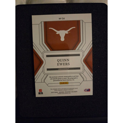 Quinn Ewers /99 Patch Auto 2025 Panini National Treasures Collegiate
